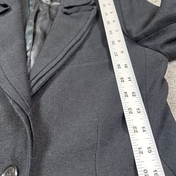 Ann Demeulemeester Black Wool Cinched Long Blazer Designer Coat EU 38 / US Small - Picture 5 of 6